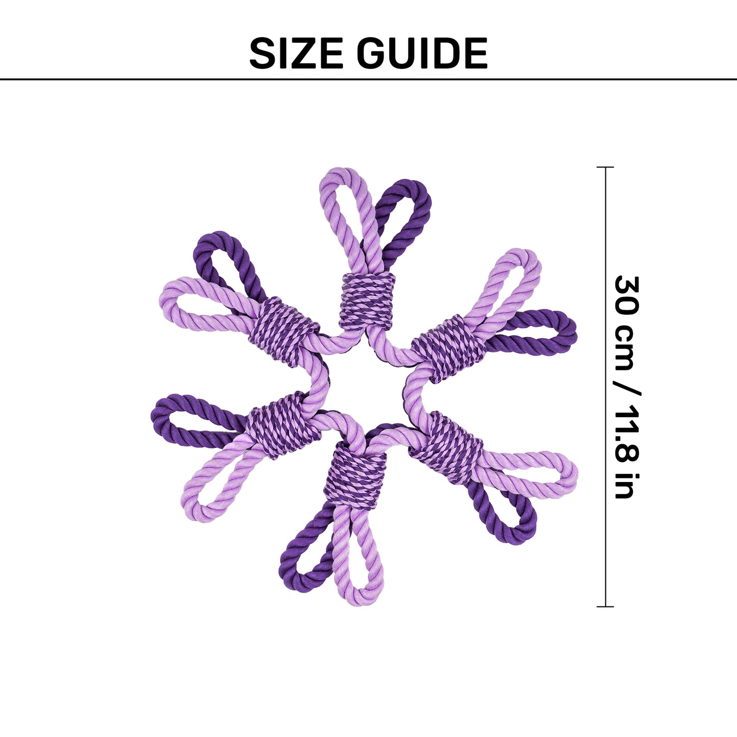 Dash Dog Sixer Trickster Rope Toy For Dog - Purple_06