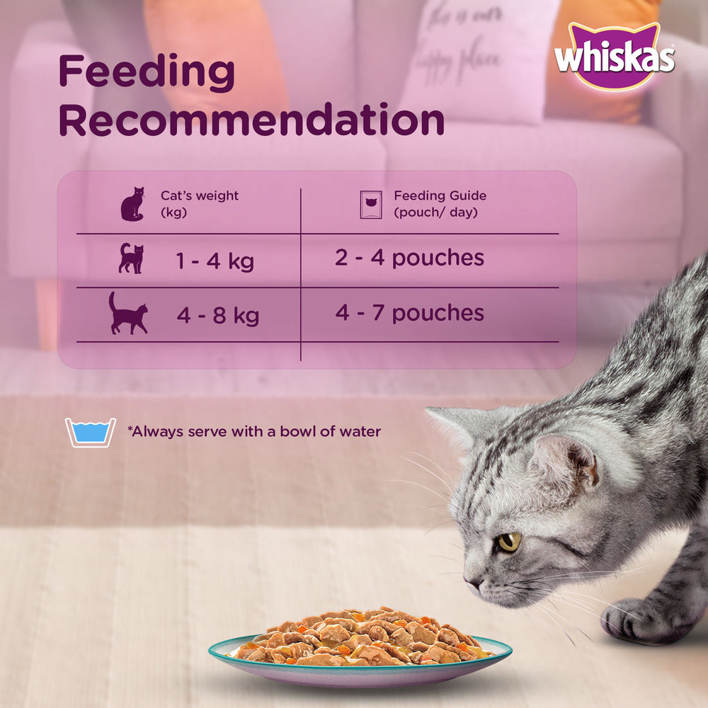 Whiskas Chicken With Tuna & Carrot Wet Food For Adult Cat - (28x70 gm)