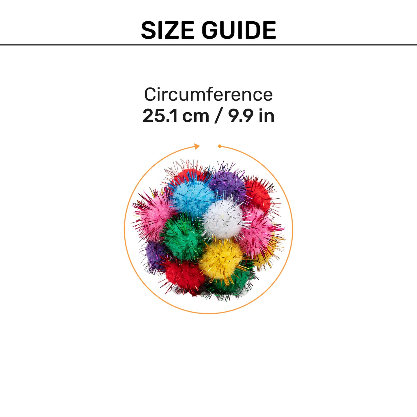 TLC Sparkle Ball Interactive Toy For Cat - Multicolor - Heads Up For Tails