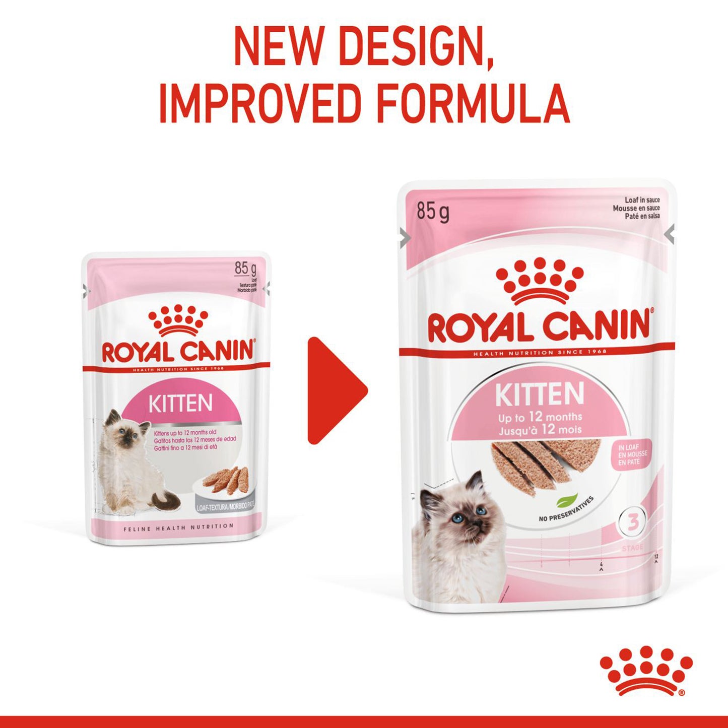 Royal Canin Loaf Wet Kitten Food - 85 g packs - Heads Up For Tails