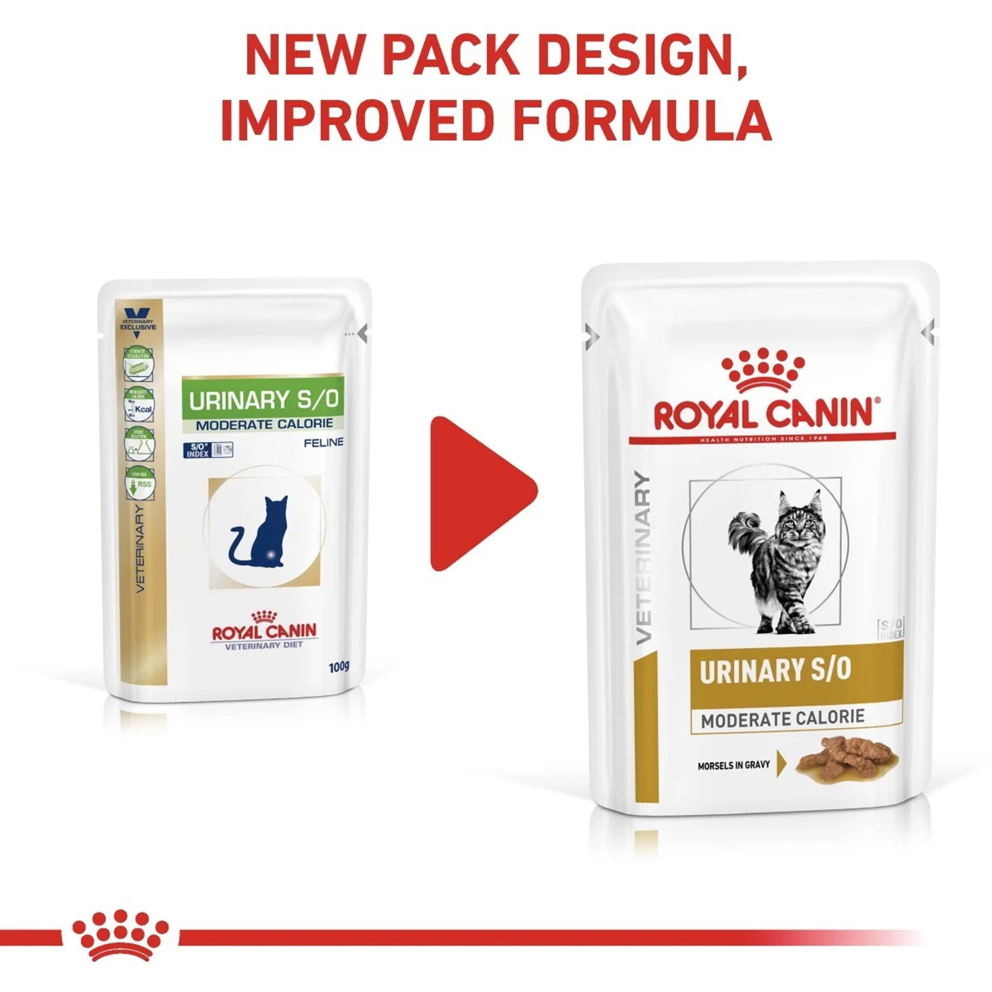 Royal Canin Feline Urinary S/O Moderate Calorie Wet Food For Cat - 85 gm - Heads Up For Tails