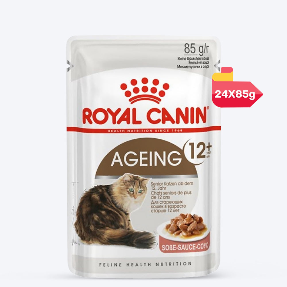 Royal Canin Ageing 12+ Gravy Wet Cat Food - 85 g packs - Heads Up For Tails