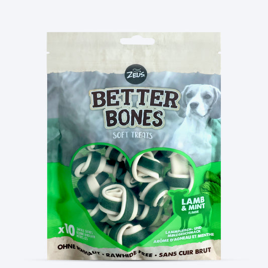 Zeus Better Bones Lamb & Mint Soft Treat For Dogs - 219 gm (10 pcs) - Heads Up For Tails