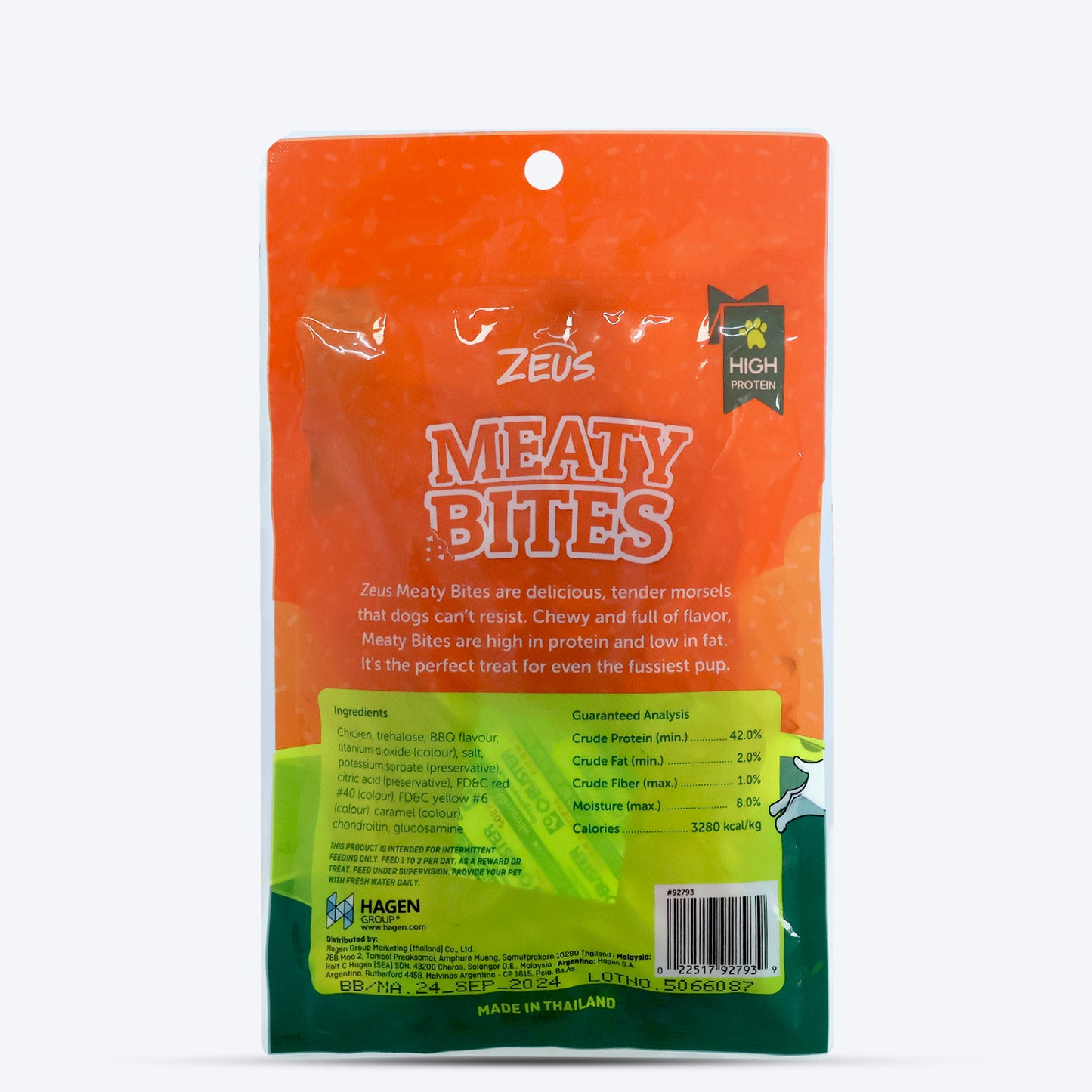 Zeus Meaty Bites Chicken Bacon Strip Dog Treats - 60 gm - Heads Up For Tails