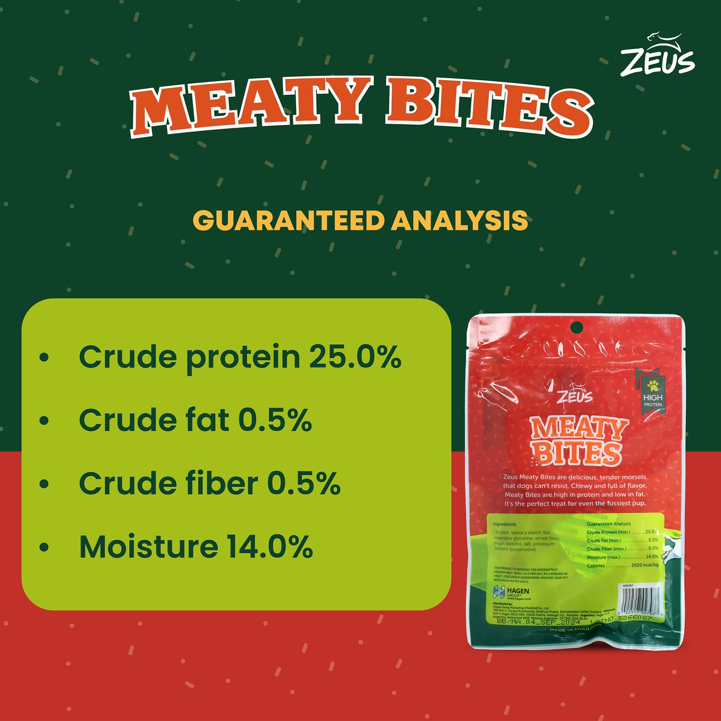 Zeus Meaty Bites Soft Chicken Sushi Bites Dog Treats - 60 gm - Heads Up For Tails