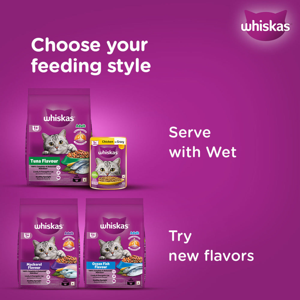 Whiskas Tuna Dry Food For Adult Cat - Heads Up For Tails