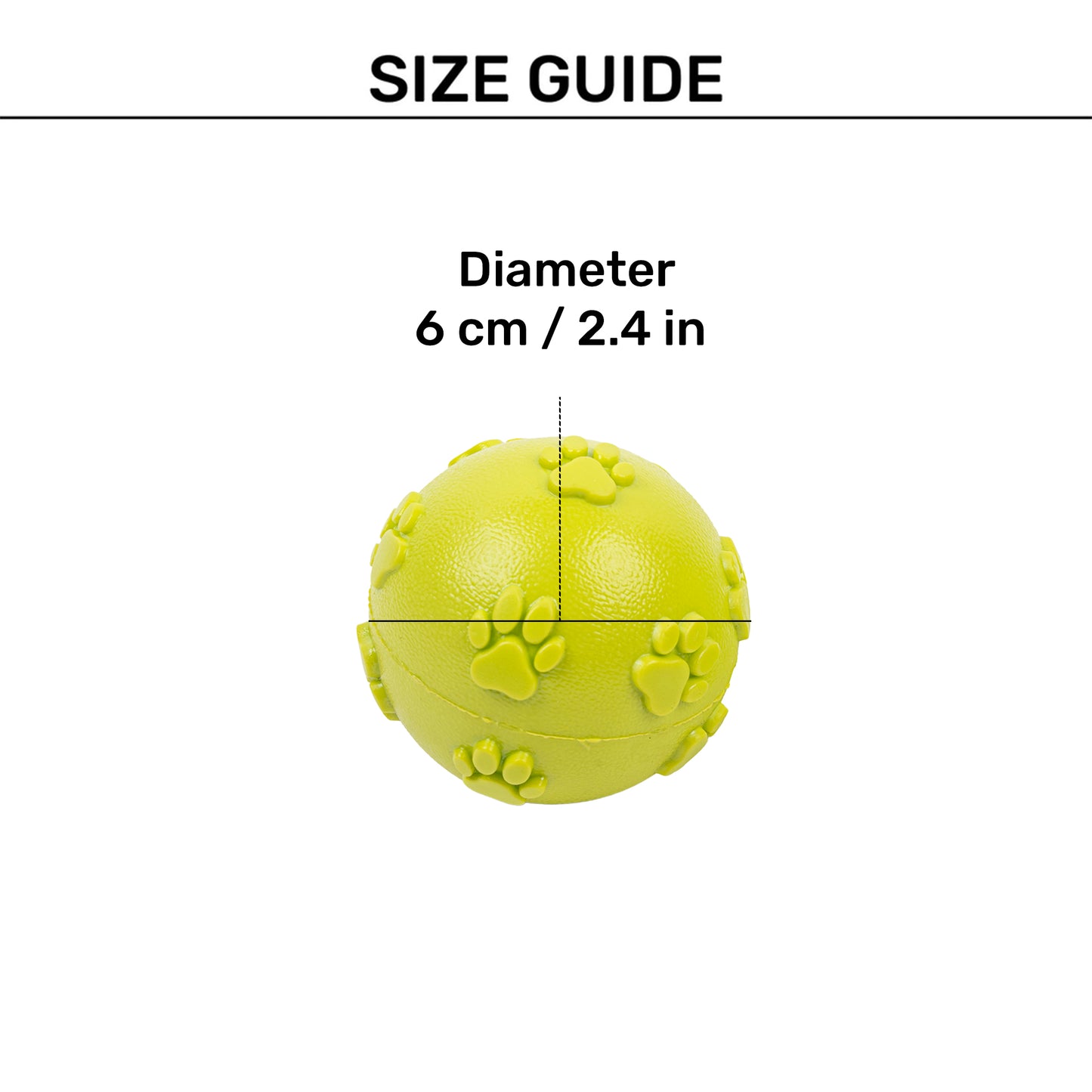 TLC Squeaky Ball Toy For Dog - Light Green - Set Of 2