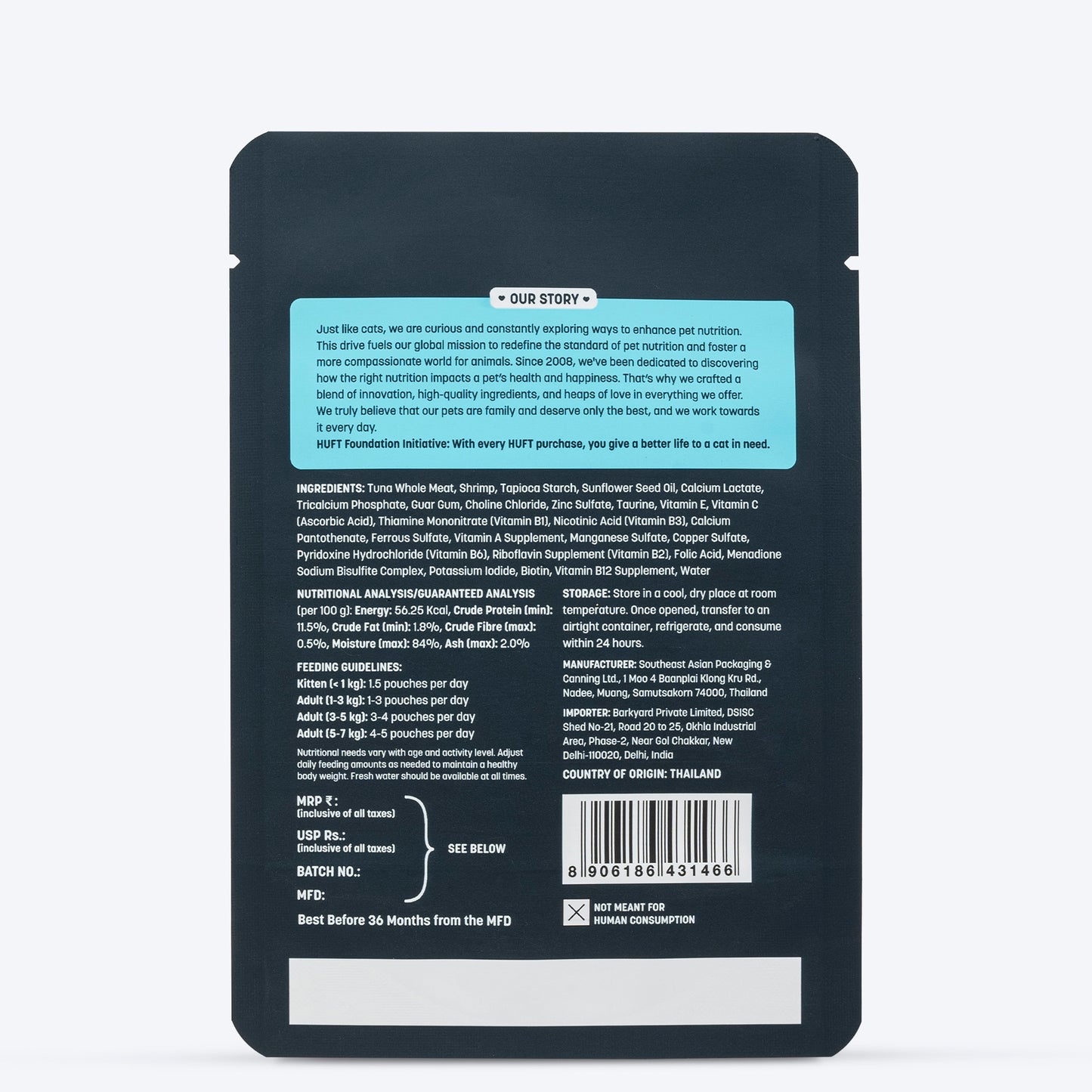 Meowsi by HUFT Tuna & Shrimp in Broth Cat Wet Food - 80 gm - Heads Up For Tails