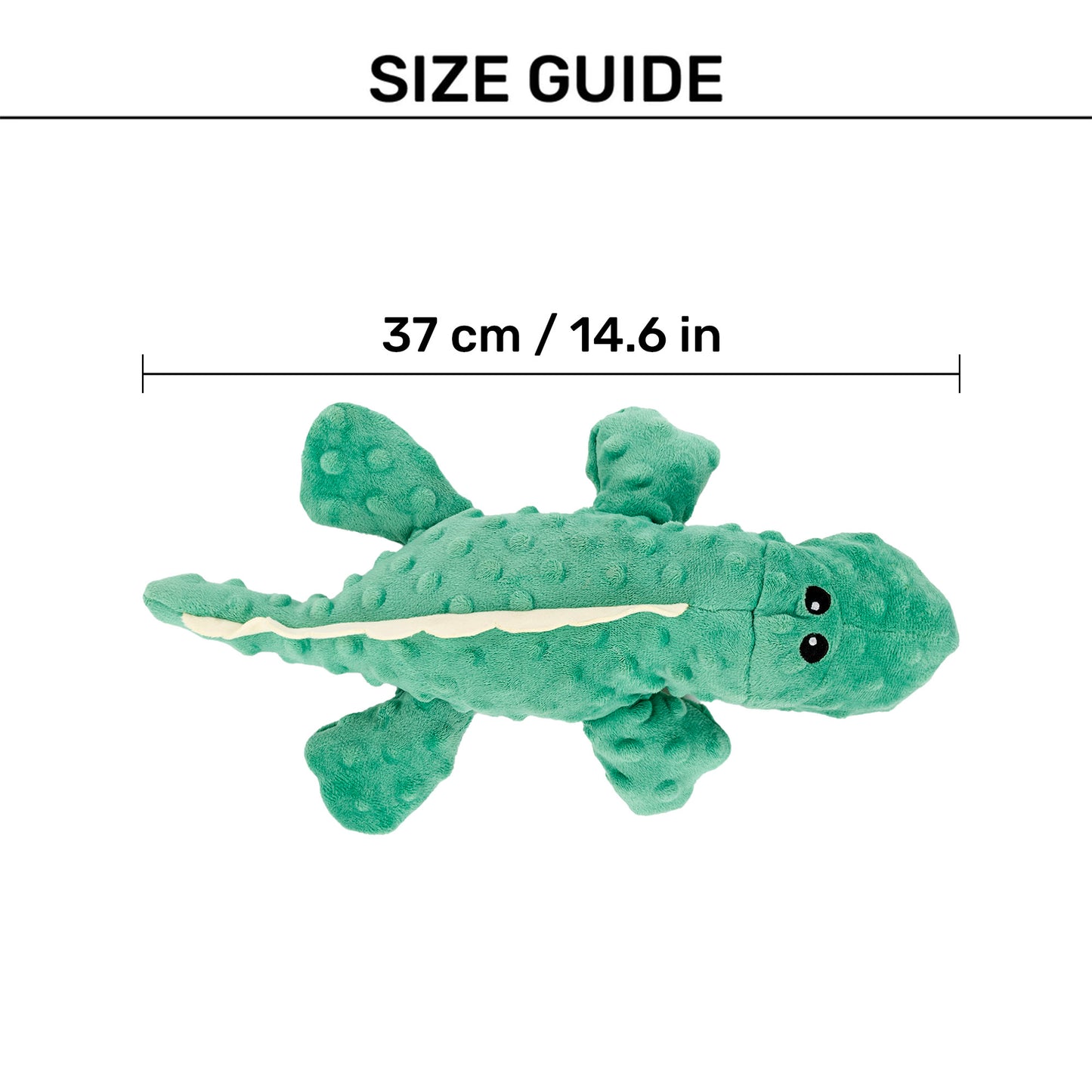 HUFT Mister Crocker Plush Toy For Dog - Green - Heads Up For Tails