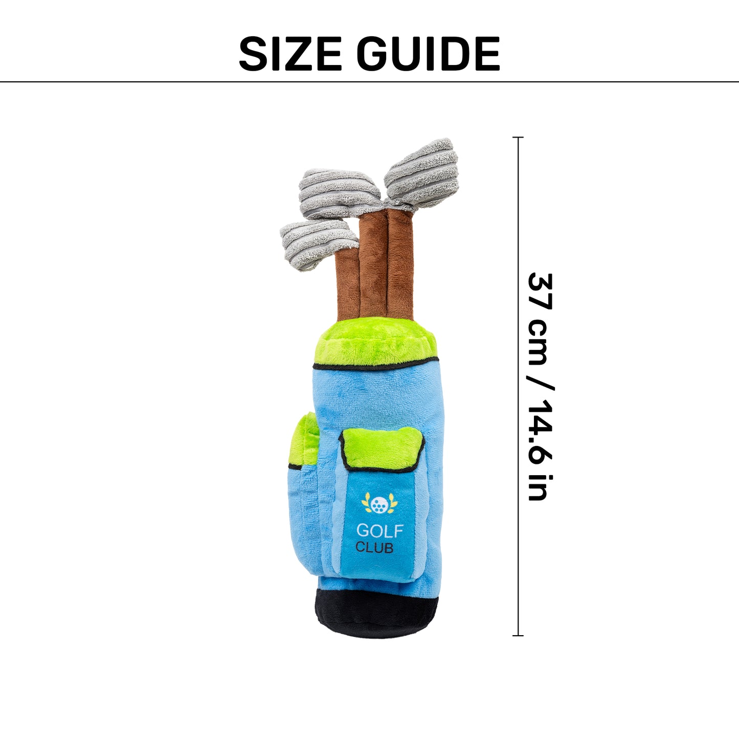 HUFT Go-Go-Golf Plush Dog Toy - Blue - Heads Up For Tails