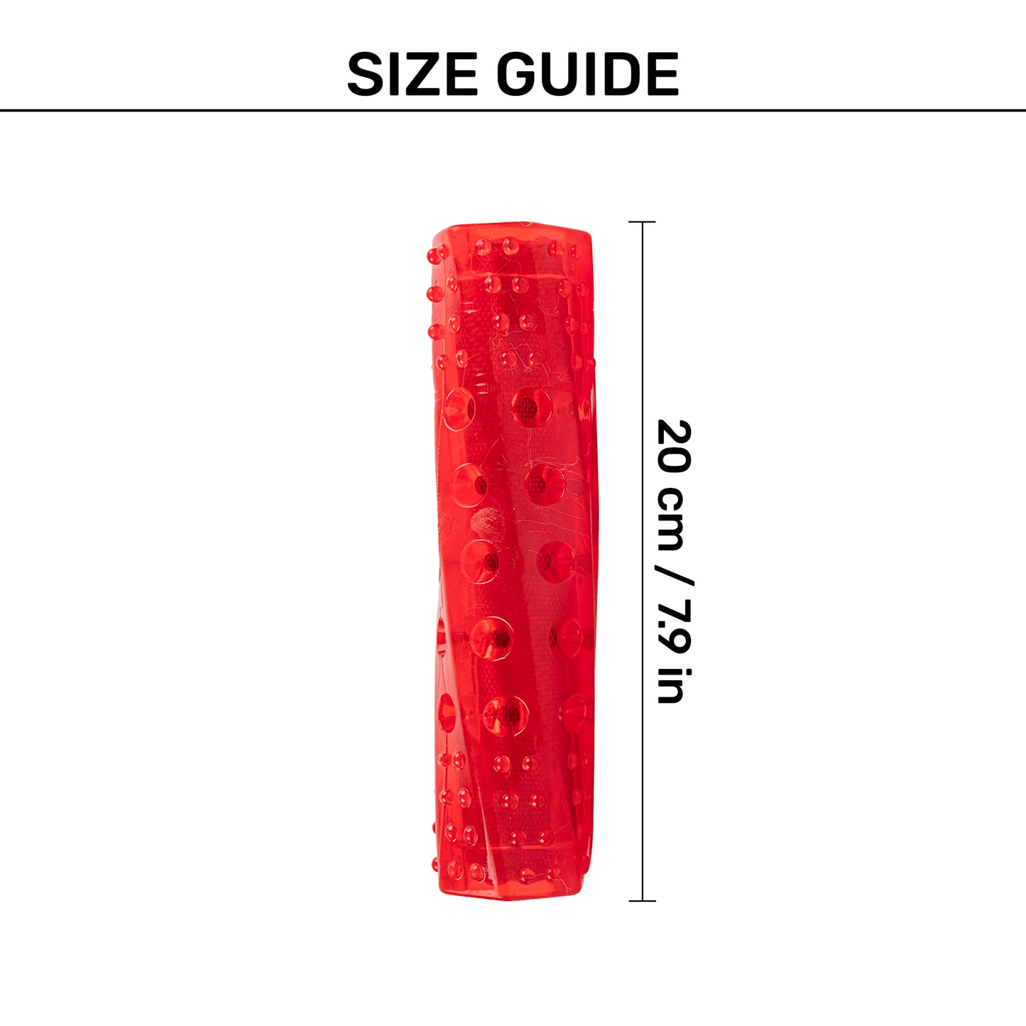 HUFT Crinkly Stick Chew Toy For Dog - Red - Heads Up For Tails