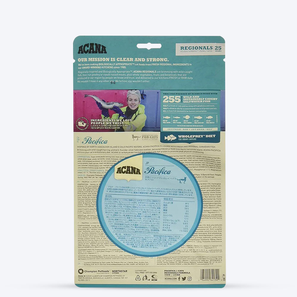 Acana Pacifica Fish Adult Dry Cat Food - Heads Up For Tails