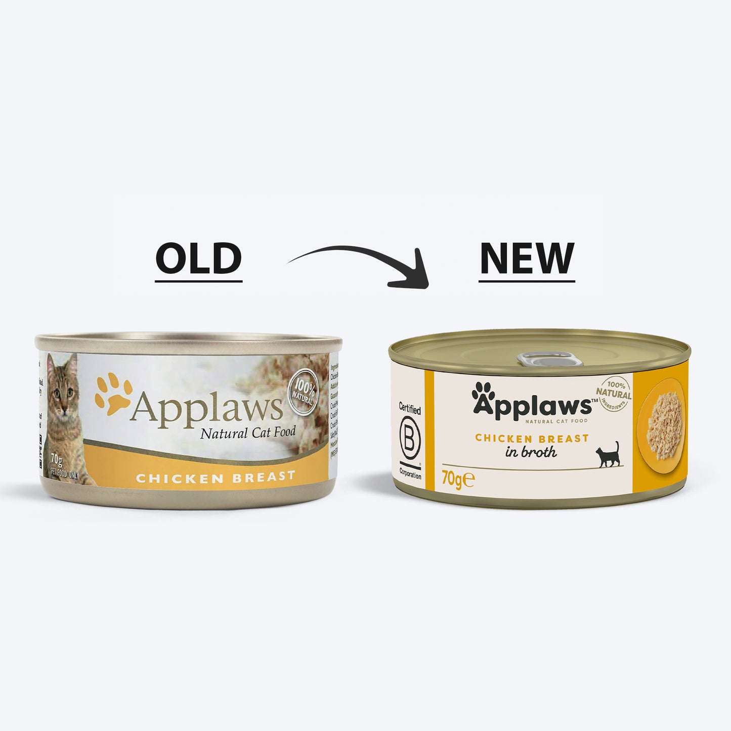 Applaws Natural 75% Chicken Breast Wet Cat Food - 70 g - Heads Up For Tails