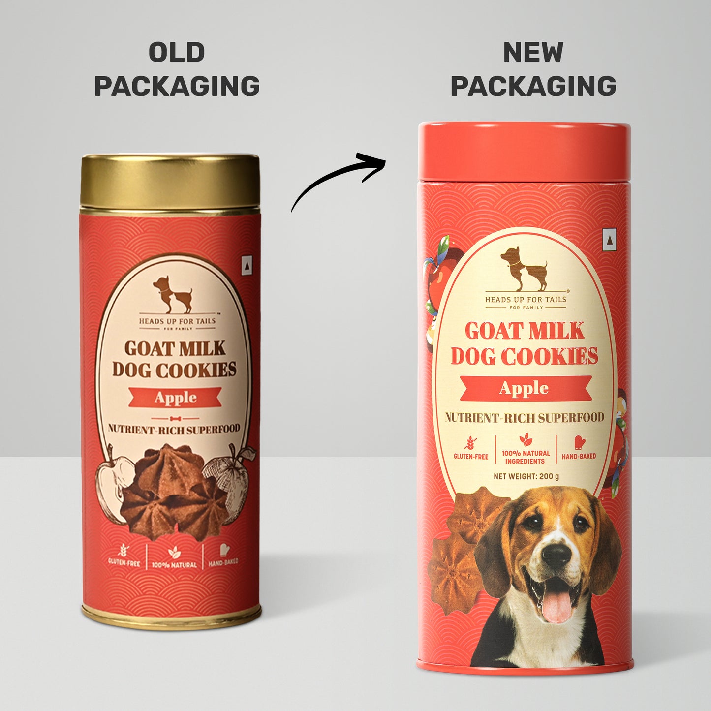 HUFT Goat Milk Dog Cookies - Apple - 200 g - Heads Up For Tails