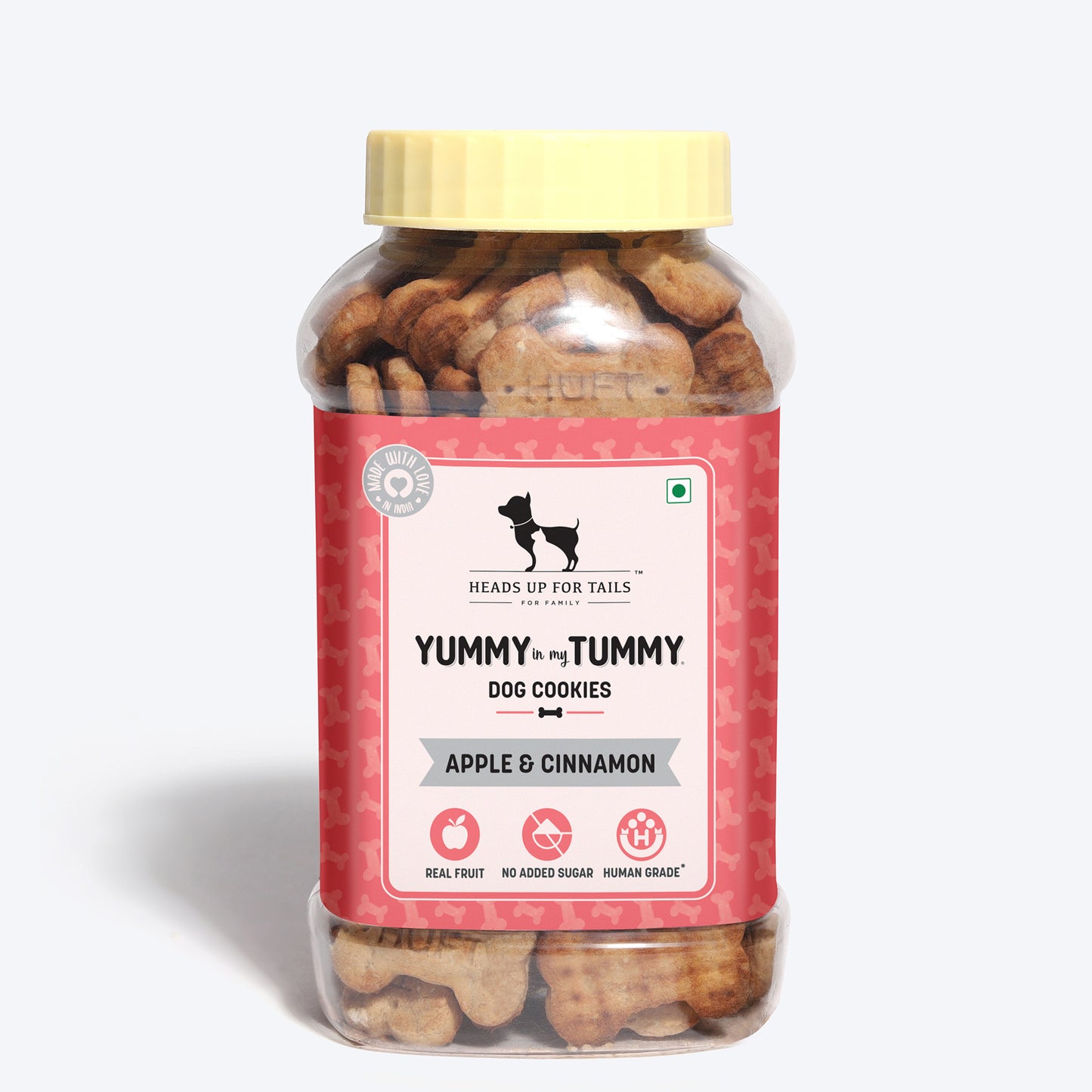 HUFT YIMT Apple & Cinnamon Vegetarian Dog Biscuits - Heads Up For Tails