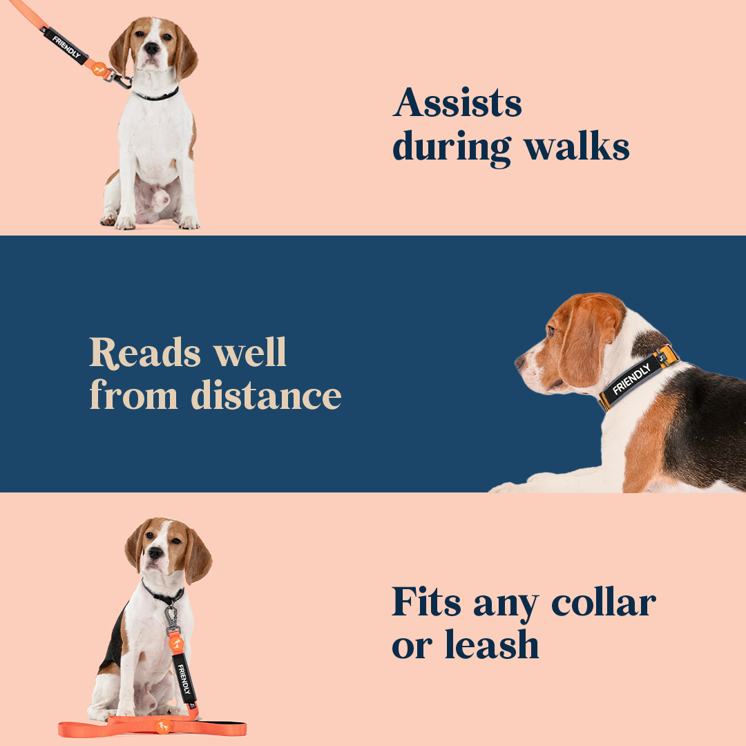 HUFT Trooper Walking Aid Leash & Collar Insert (Friendly) - Heads Up For Tails