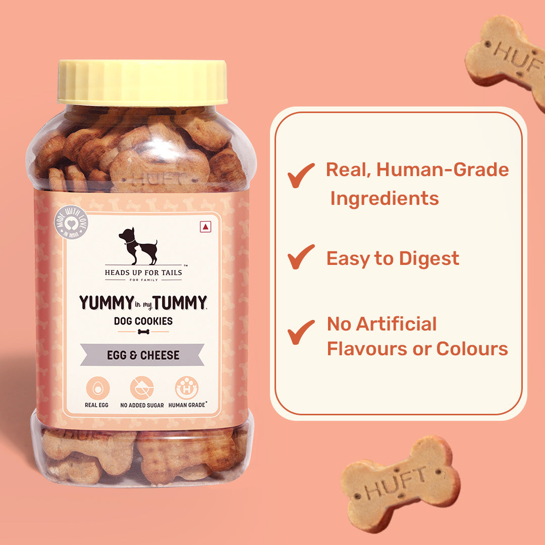 HUFT YIMT Egg & Cheese Dog Biscuits - Heads Up For Tails