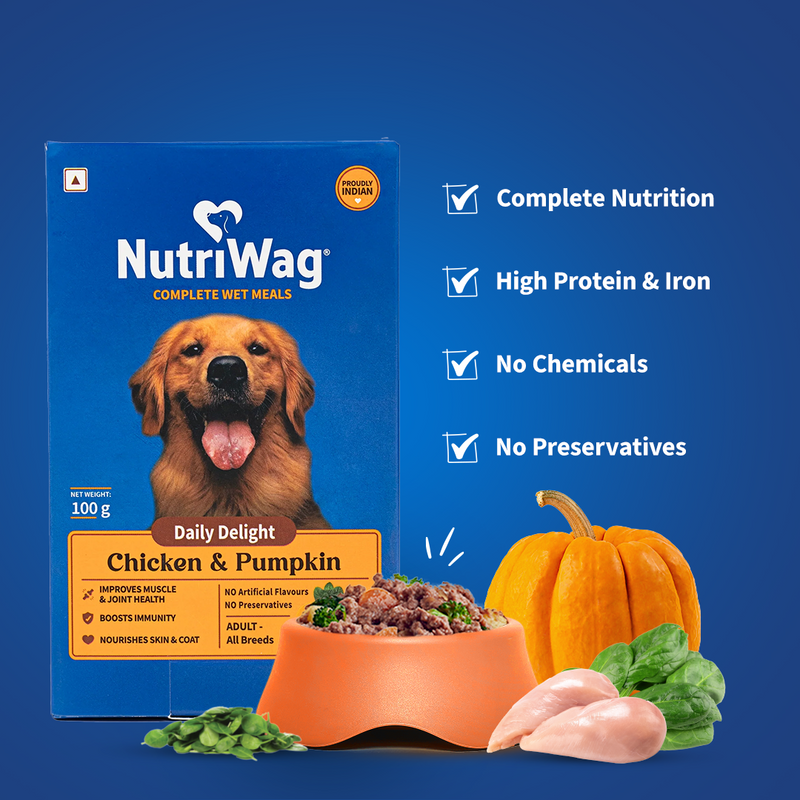 NutriWag Complete Wet Meals With Chicken, Rice & Pumpkin For Dog