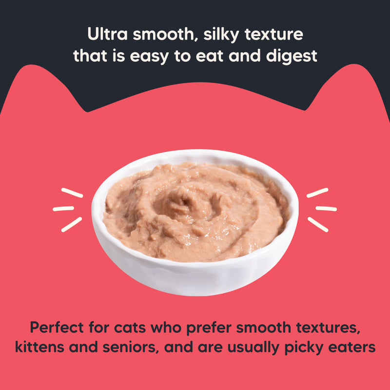 Meowsi by HUFT Chicken Breast with Duck Mousse Cat Wet Food, 80 gm, grain-free, with vitamins and minerals.