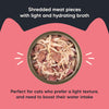 Meowsi by HUFT Chicken Breast with Duck in Broth, 80 gm can, features a pull-tab lid and a mix of shredded meat.