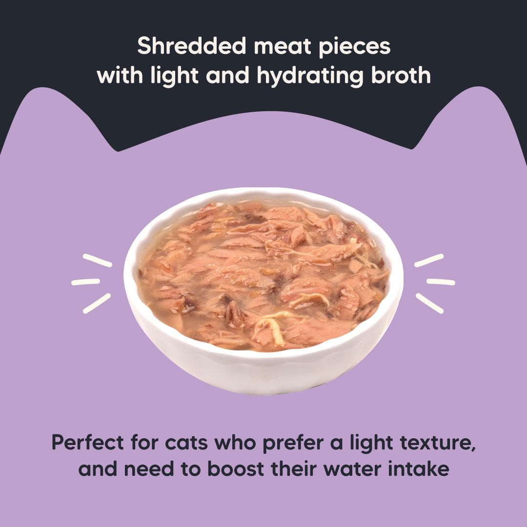 Meowsi By HUFT Tuna & Chicken In Broth Cat Wet Food - 80 gm - Heads Up For Tails