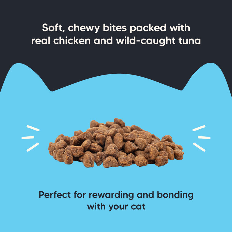 Meowsi by HUFT Light Tuna & Chicken Soft Cat Treats, 50 gm, supports healthy skin and coat with natural ingredients.