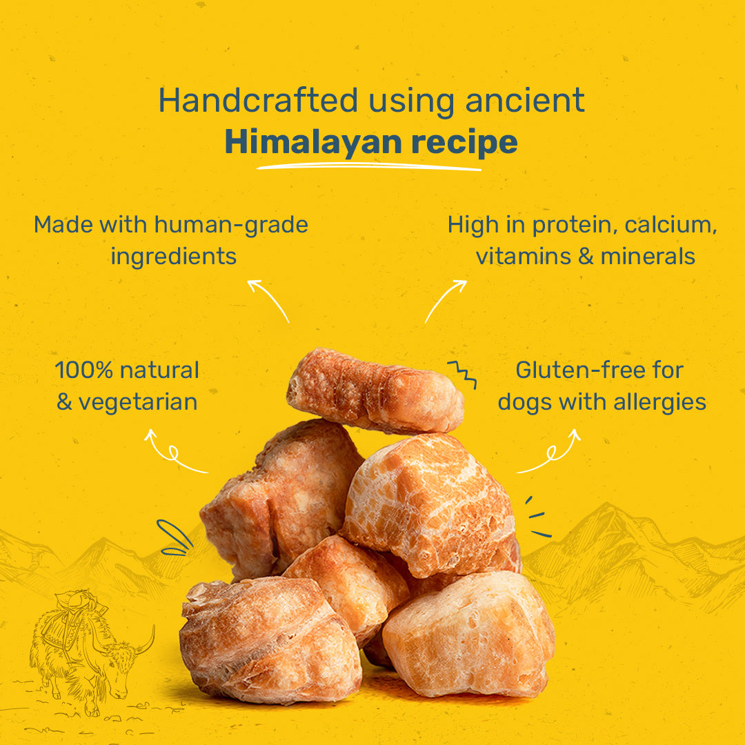 HUFT Yakies Puff Bites 100% Natural Gluten Free Dog Treats - 70 gm - Heads Up For Tails