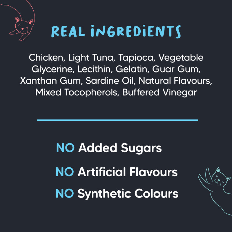 Meowsi by HUFT Light Tuna & Chicken Soft Cat Treats, 50 gm, supports healthy skin and coat with natural ingredients.