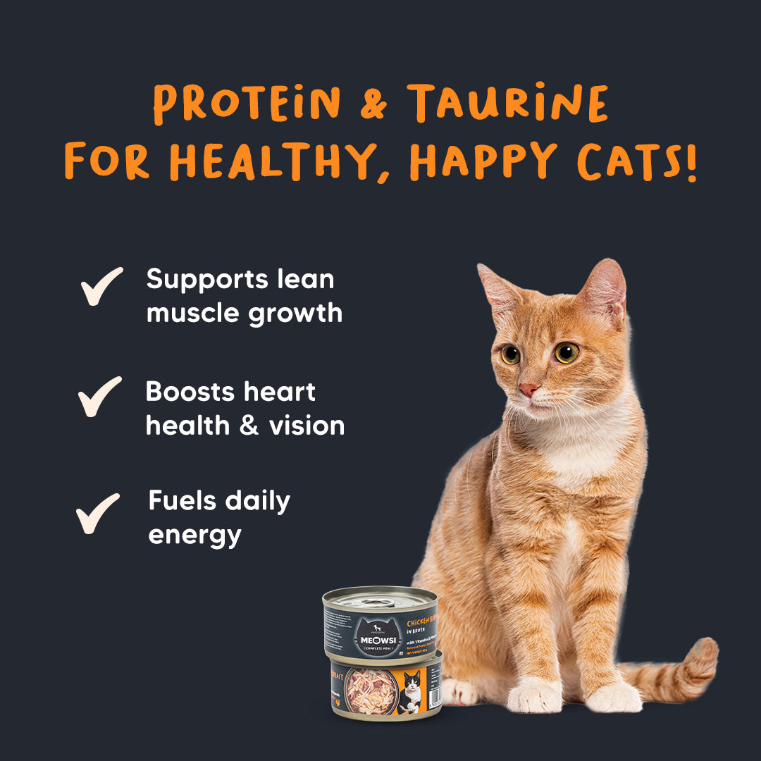 Meowsi by HUFT Chicken Breast In Broth Canned Cat Wet Food - 80 gm - Heads Up For Tails