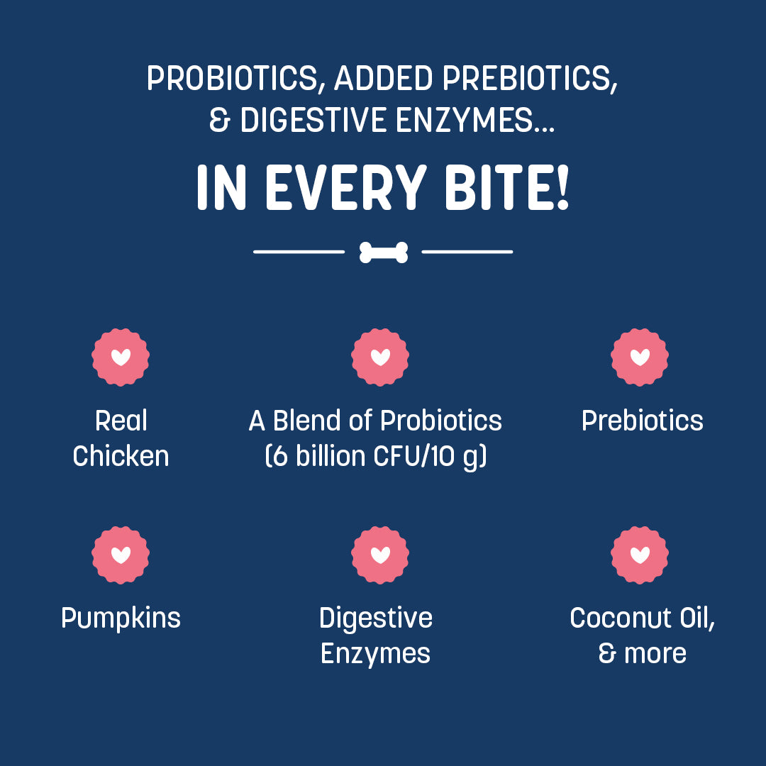Sara's Daily Probiotic Chews: Gut & Digestive Support Treats For Dog - 70 gm