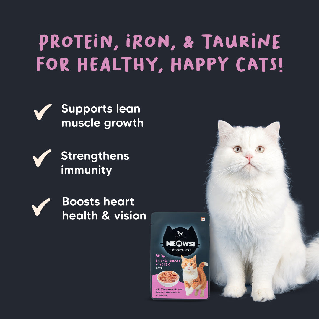 Meowsi by HUFT Chicken Breast With Duck Pate Cat Wet Food - 80 gm - Heads Up For Tails