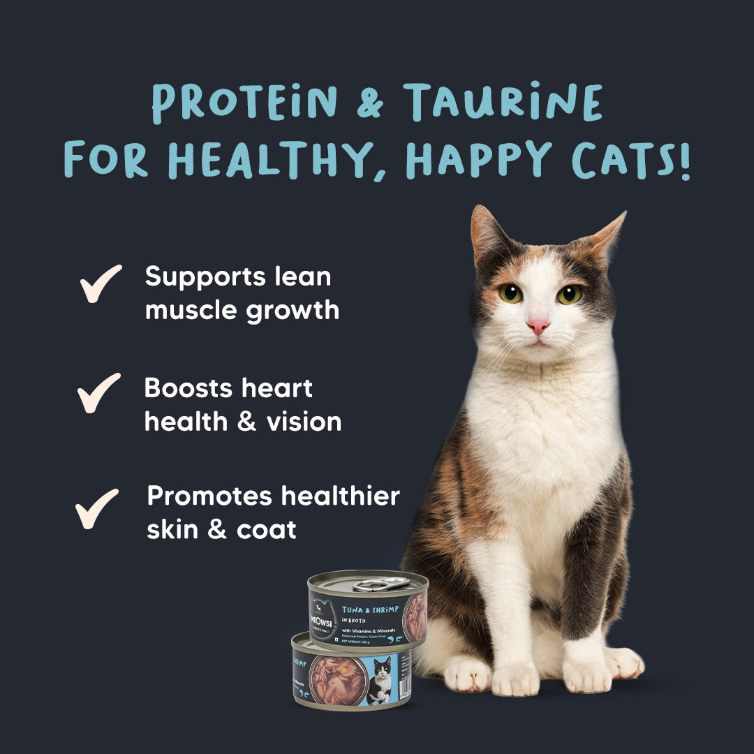 Meowsi by HUFT Tuna & Shrimp in Broth Canned Cat Wet Food - 80 gm - Heads Up For Tails