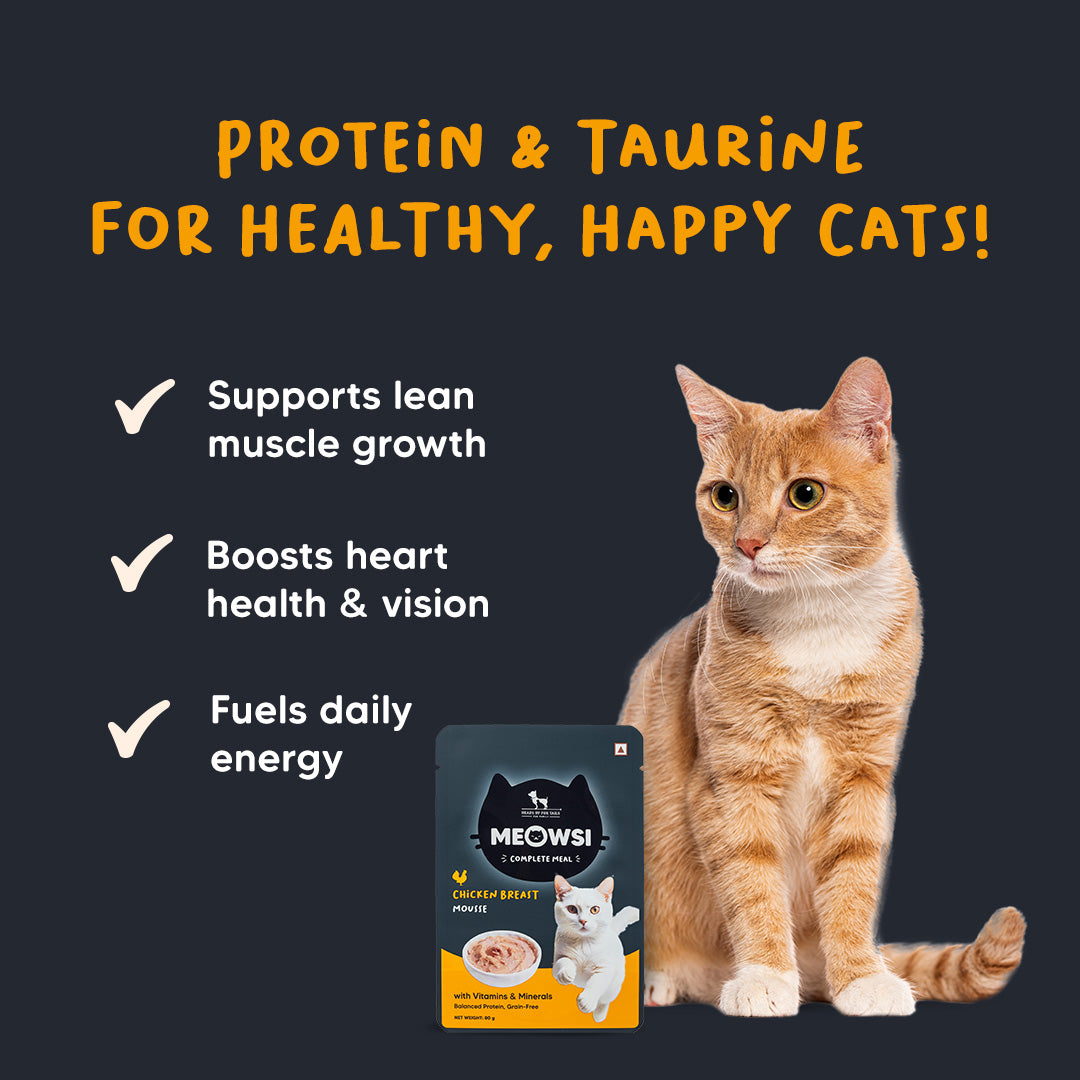 Meowsi by HUFT Chicken Breast Mousse Cat Wet Food - 80 gm - Heads Up For Tails