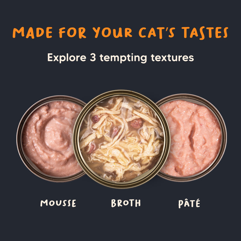 Meowsi by HUFT Chicken Breast in Broth Canned Cat Wet Food, 80 gm, with vitamins and minerals, grain-free.