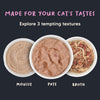 Meowsi by HUFT Chicken Breast with Duck pâté cat wet food, 80 gm, featuring a cat and a bowl of food on the packaging.