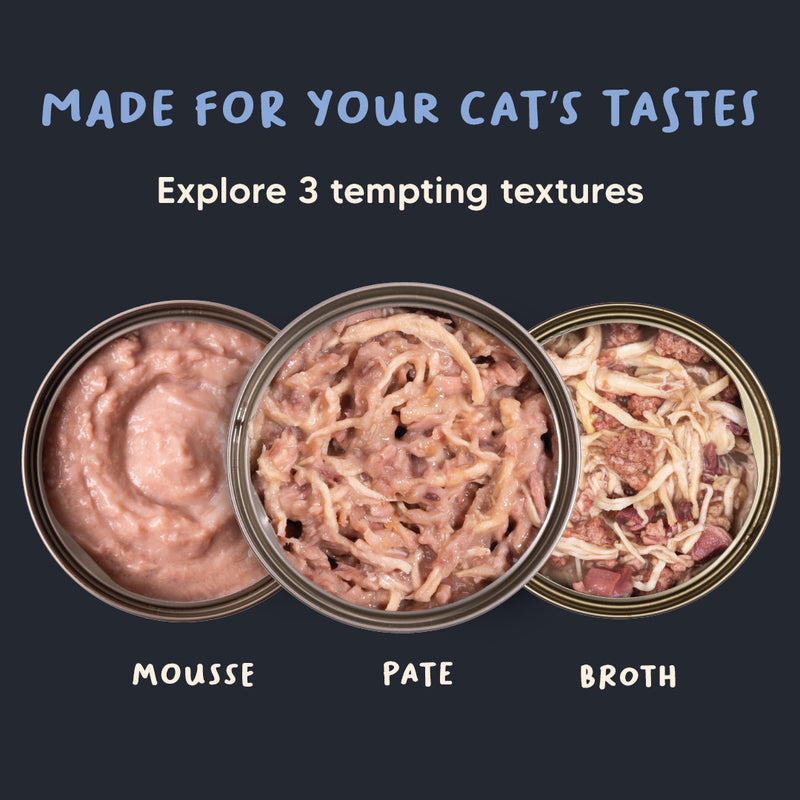 Meowsi by HUFT Tuna & Chicken Pâté Canned Cat Wet Food, 80 gm, grain-free with vitamins and minerals.