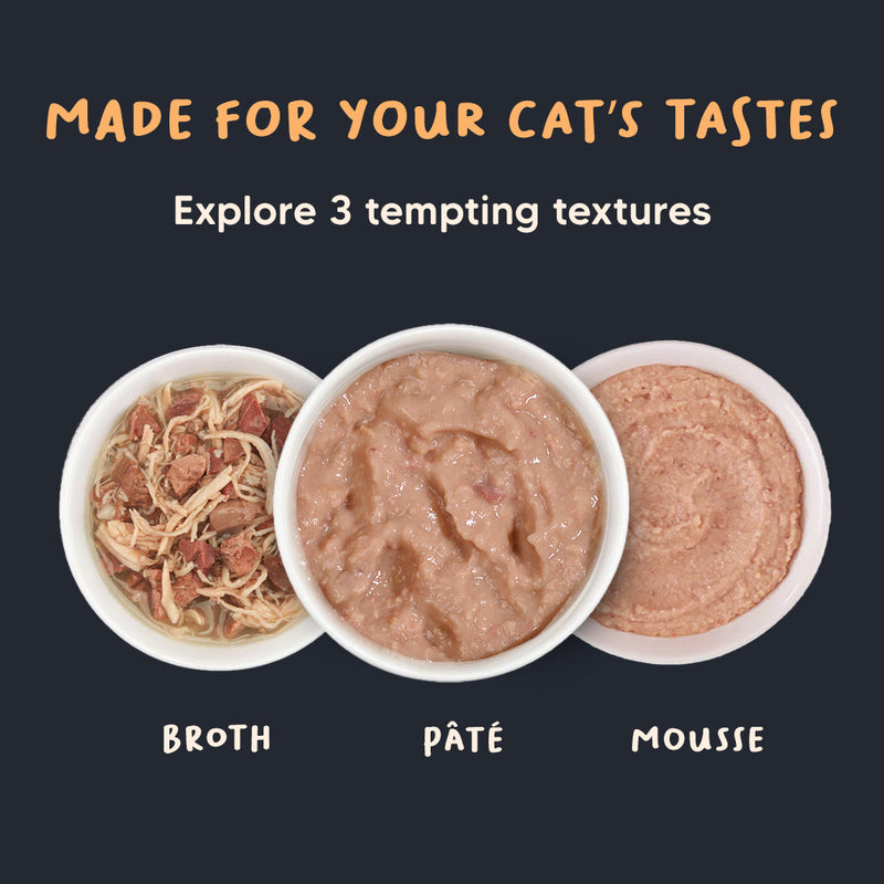Meowsi by HUFT Chicken Breast pâté Cat Wet Food, 80 gm, grain-free, with vitamins and minerals for balanced nutrition.