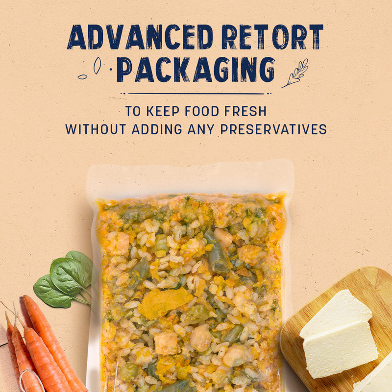 Sara's Wholesome Classic Paneer & Veggies Dog Food, 300 gm, features 35% paneer and 65% fruits, veggies, and brown rice.