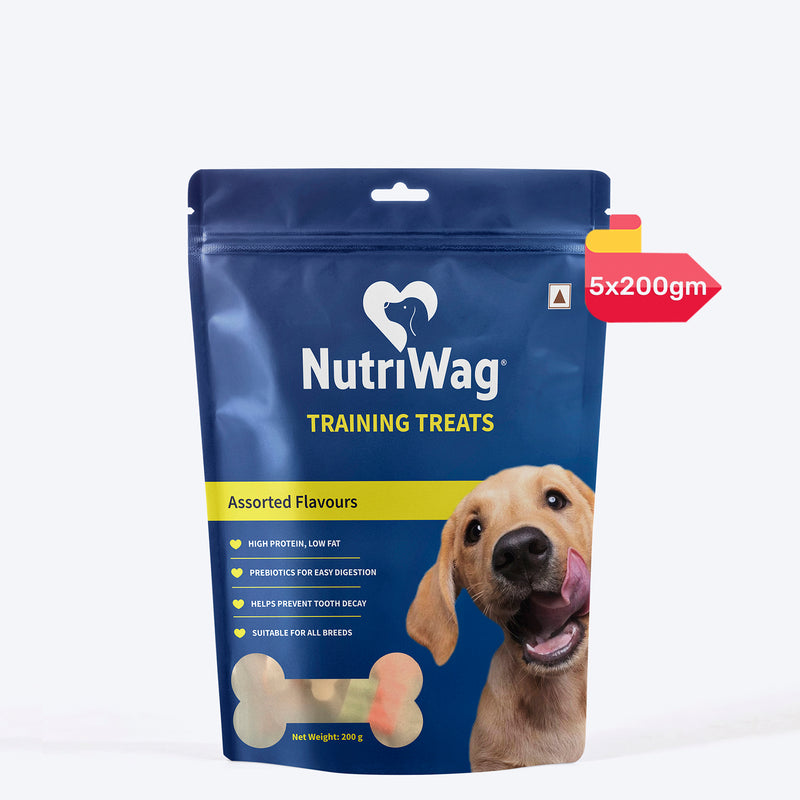NutriWag Assorted Training Bites Treats For Dog - 200 gm - Heads Up For Tails