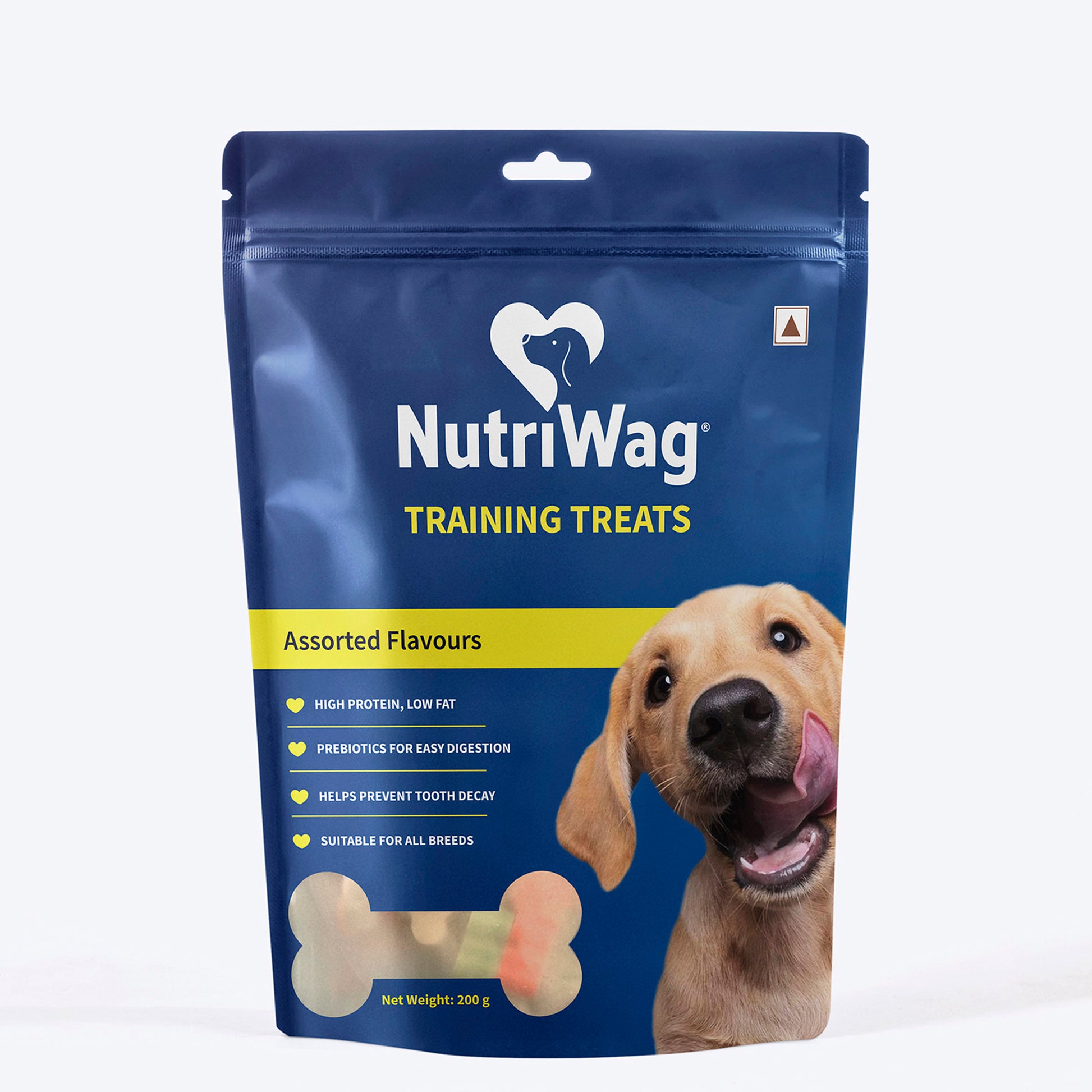 NutriWag Assorted Training Bites Treats For Dog - 200 gm - Heads Up For Tails