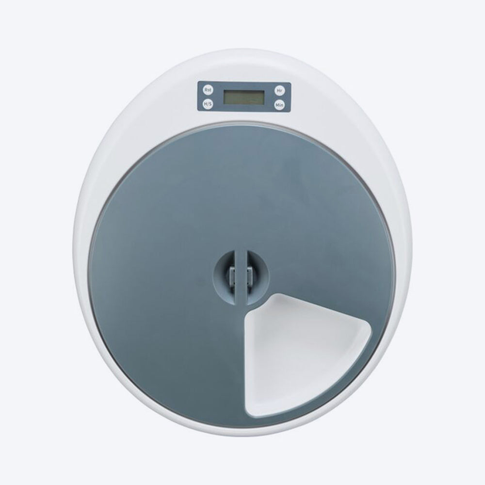Trixie TX4+1 Automatic Food Dispenser For Pets - White & Grey_04