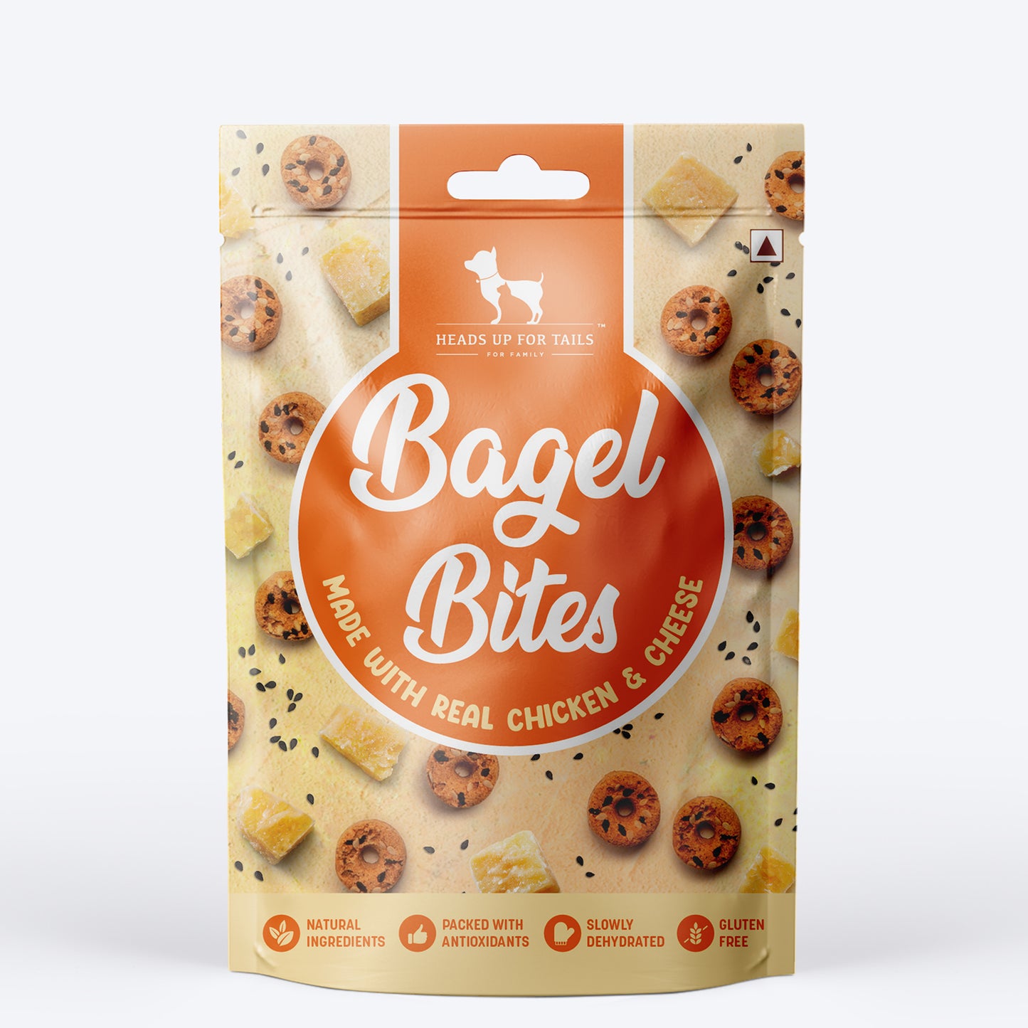 HUFT Bagel Bites Made With Real Chicken & Cheese Treat For Dog - 140 gm - Heads Up For Tails