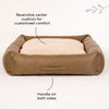 HUFT Fluff & Puff Quilted Lounger Dog Bed - Olive Green - Heads Up For Tails