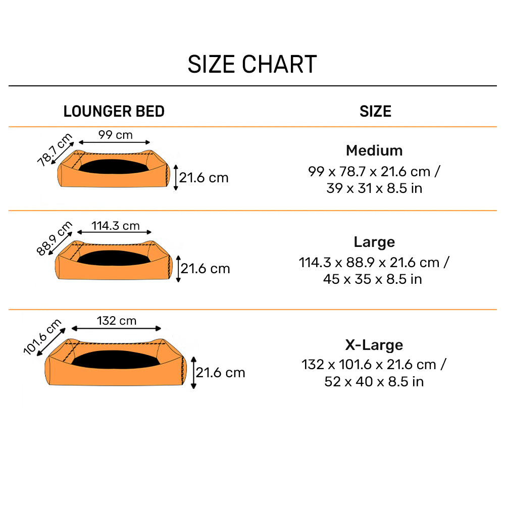 HUFT Personalised Nap Haven Orthopaedic Lounger Bed For Dog - Light Brown - Heads Up For Tails