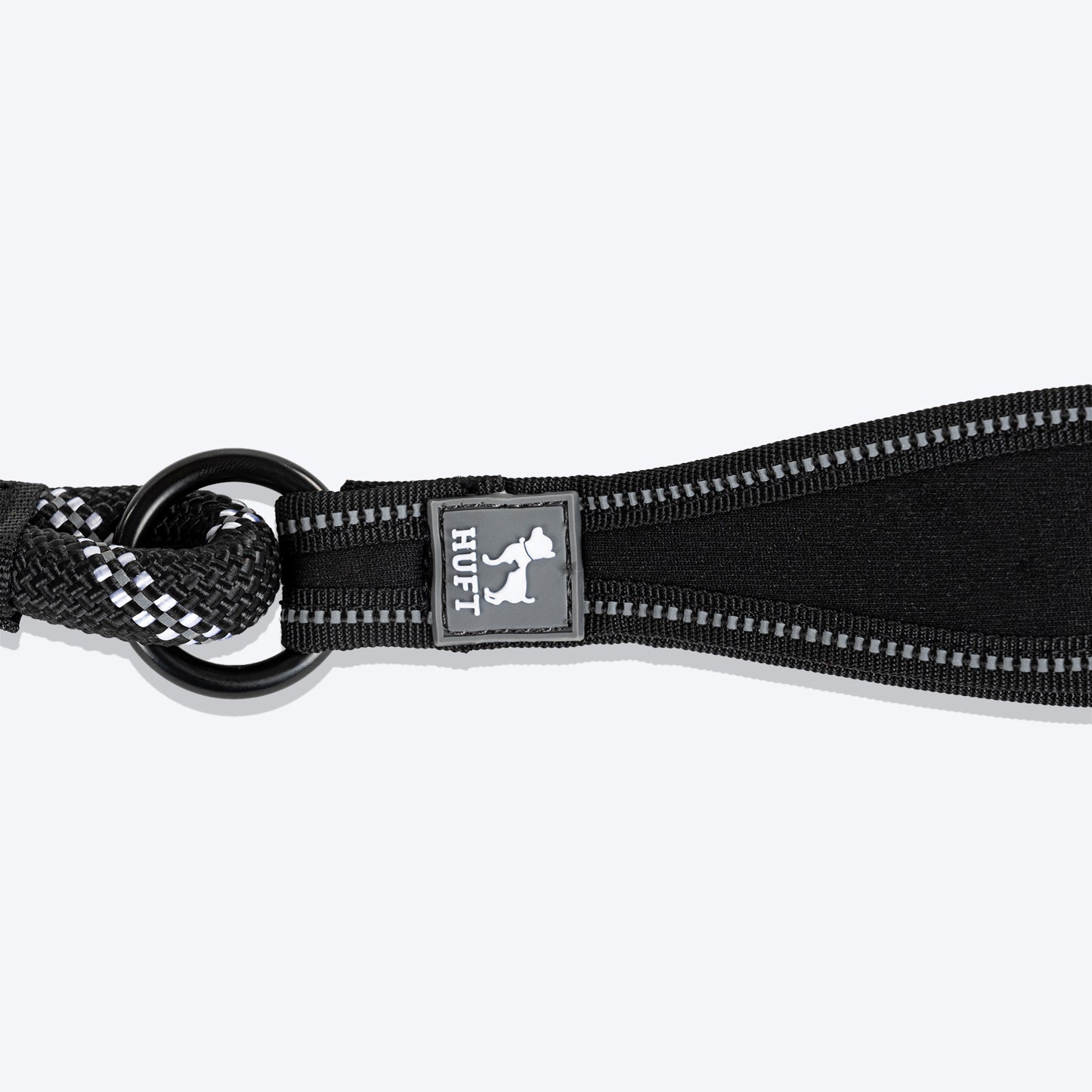 HUFT Rope Leash With Carabiner For Dog - Black - 1.2 m - Heads Up For Tails