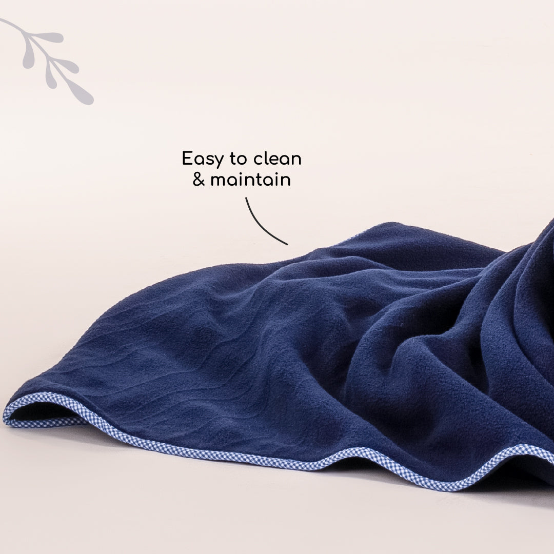 HUFT Personalised Snuggle Blanket For Dog & Cat - Navy - Heads Up For Tails