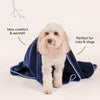 HUFT Personalised Snuggle Blanket For Dog & Cat - Navy - Heads Up For Tails