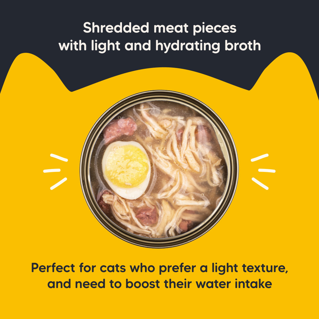 Meowsi by HUFT Chicken Breast With Quail Egg In Broth Canned Cat Wet Food-80 gm - Heads Up For Tails