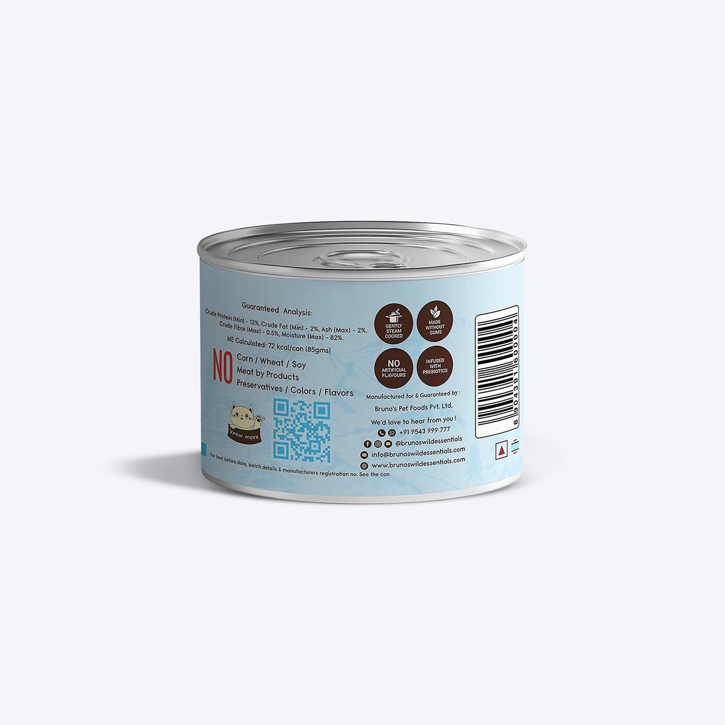 Bruno's Wild Essentials Tuna With Whitefish In Gravy Wet Cat Food - 85 g_03
