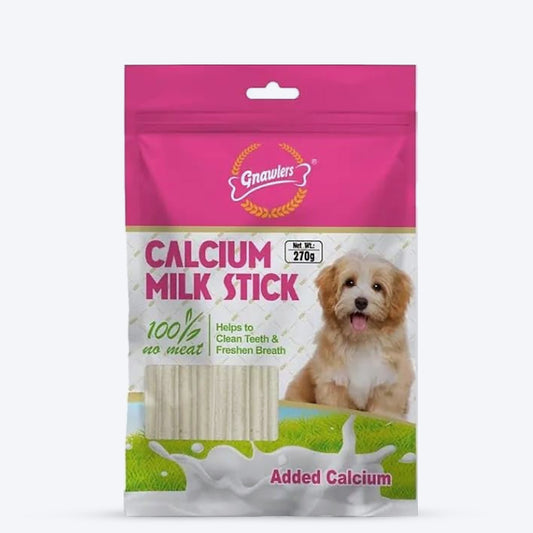 Gnawlers Calcium Milk Stick Dog Treat - 270 g